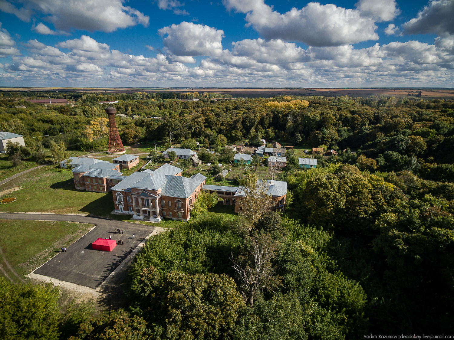 усадьба Полибино с дрона и квадрокоптера, Липецкая область