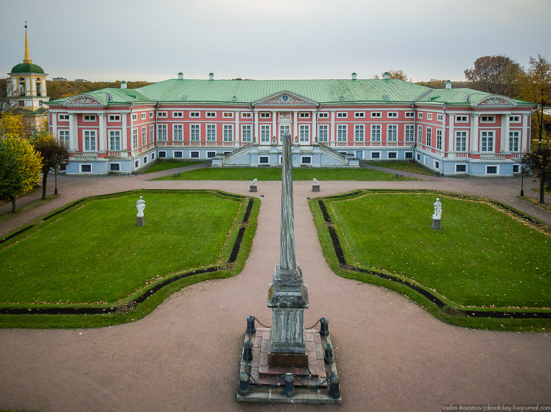 Усадьба Кусково осенью, с квадрокоптера, г. Москва