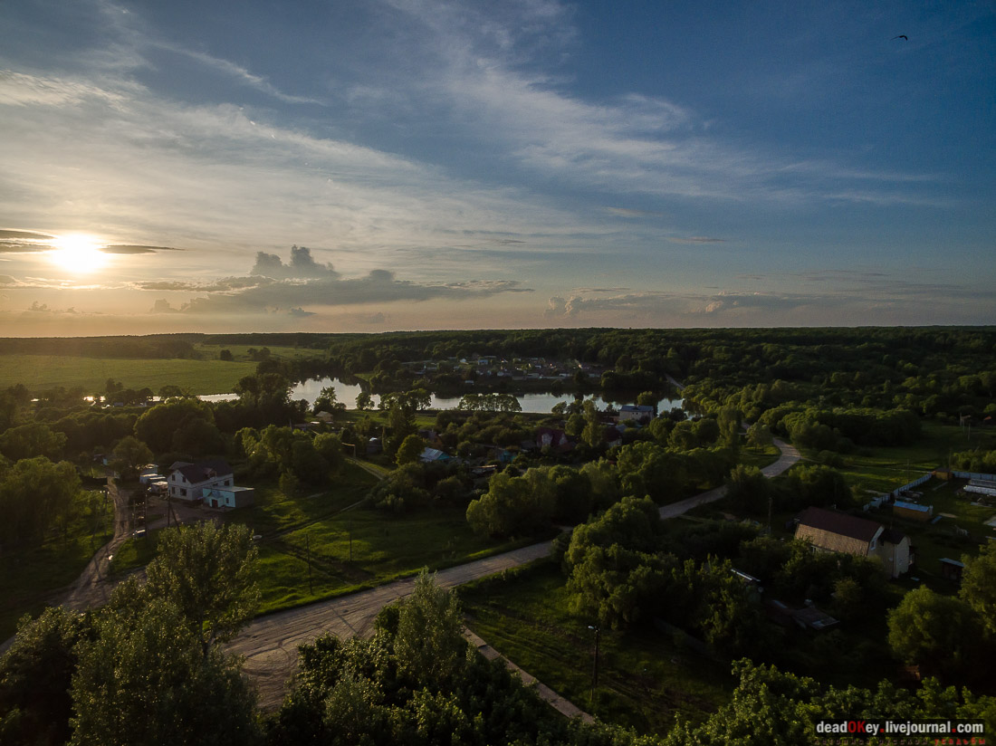 усадьба Аксиньино, фотографии Спасского храма с квадрокоптера