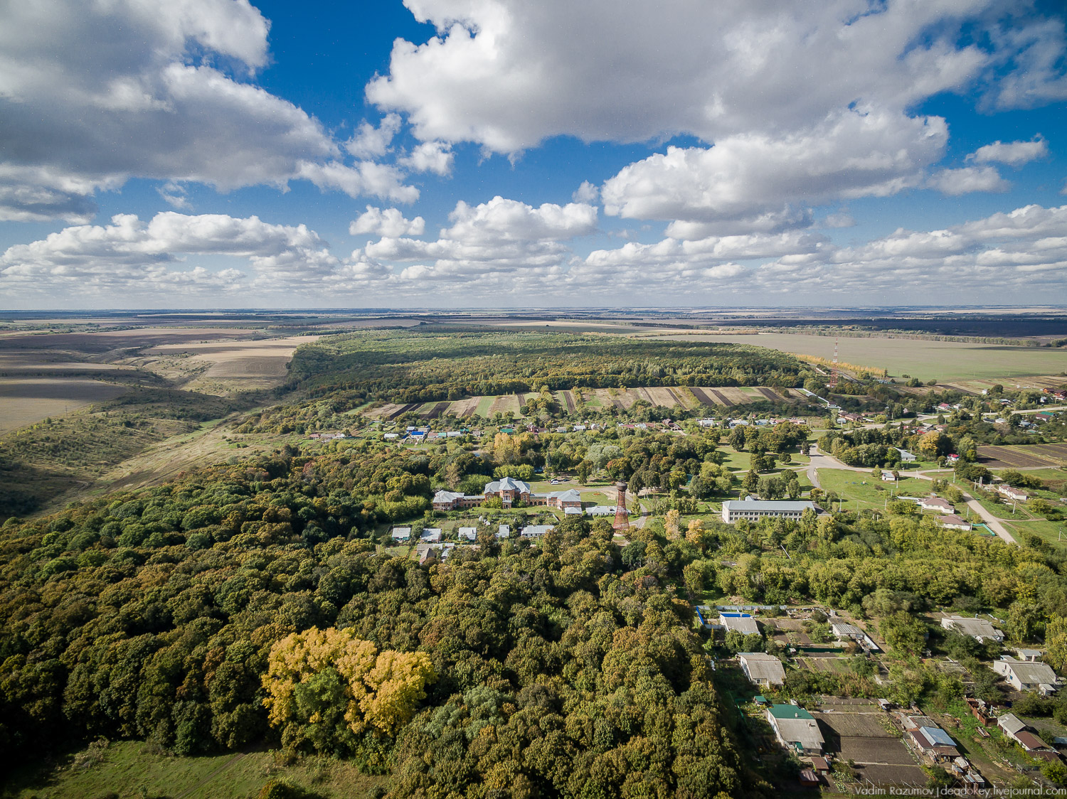 усадьба Полибино с дрона и квадрокоптера, Липецкая область
