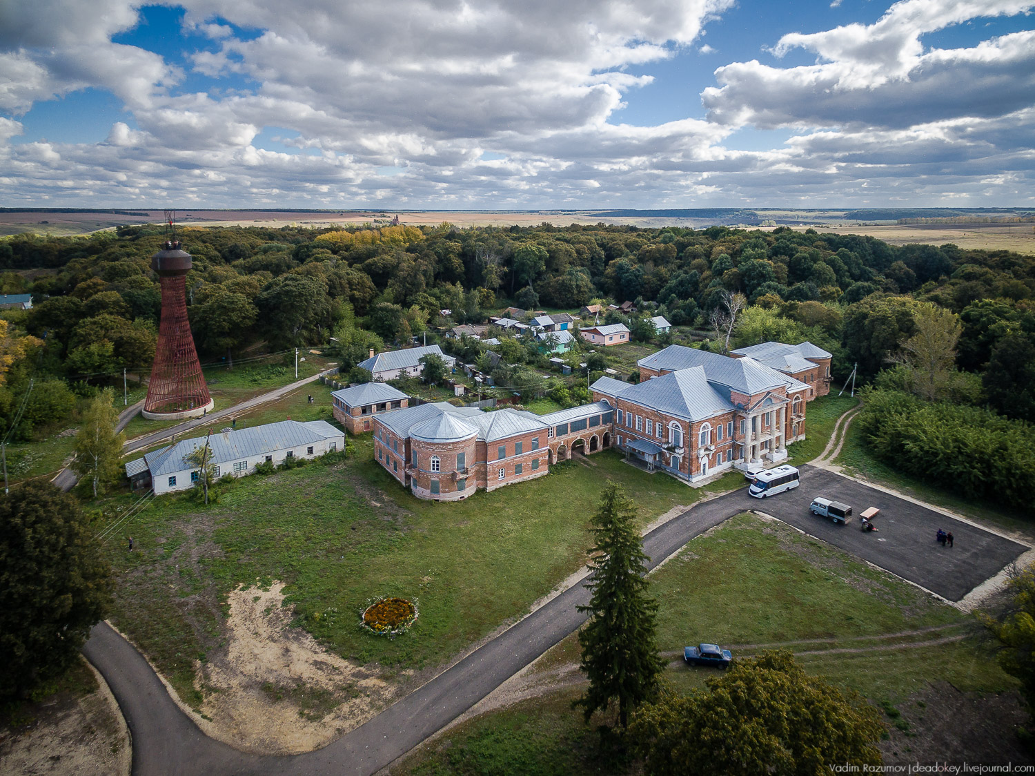 усадьба Полибино с дрона и квадрокоптера, Липецкая область