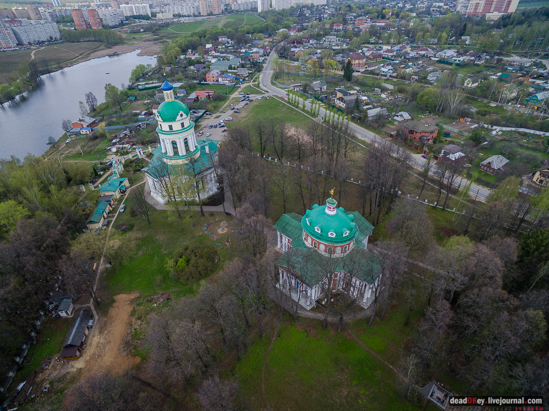 усадьба Гребнево, обрушился главный дом, снимки с квадрокоптера