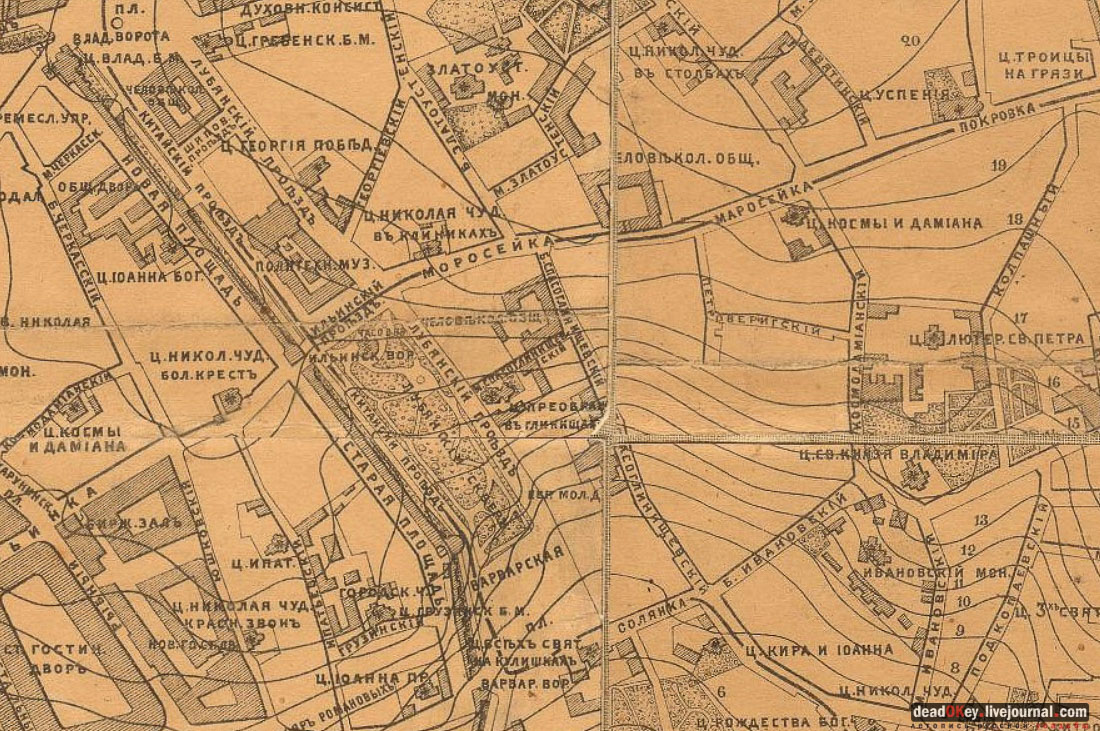 усадьба Городская усадьба К. Б. Науша — Е. П. Пуговкиной (конец XVIII — начало XIX века; начало XX века, архитектор А. В. Красильников), Большой Спасоглинищевский пер., д. 3
