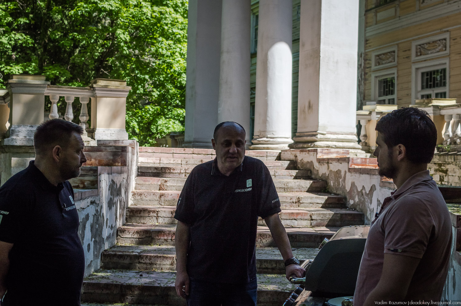 Усадьба Узкое, съемка программы SpasiboCheff, Илья Лазерсон и Вадим Разумов