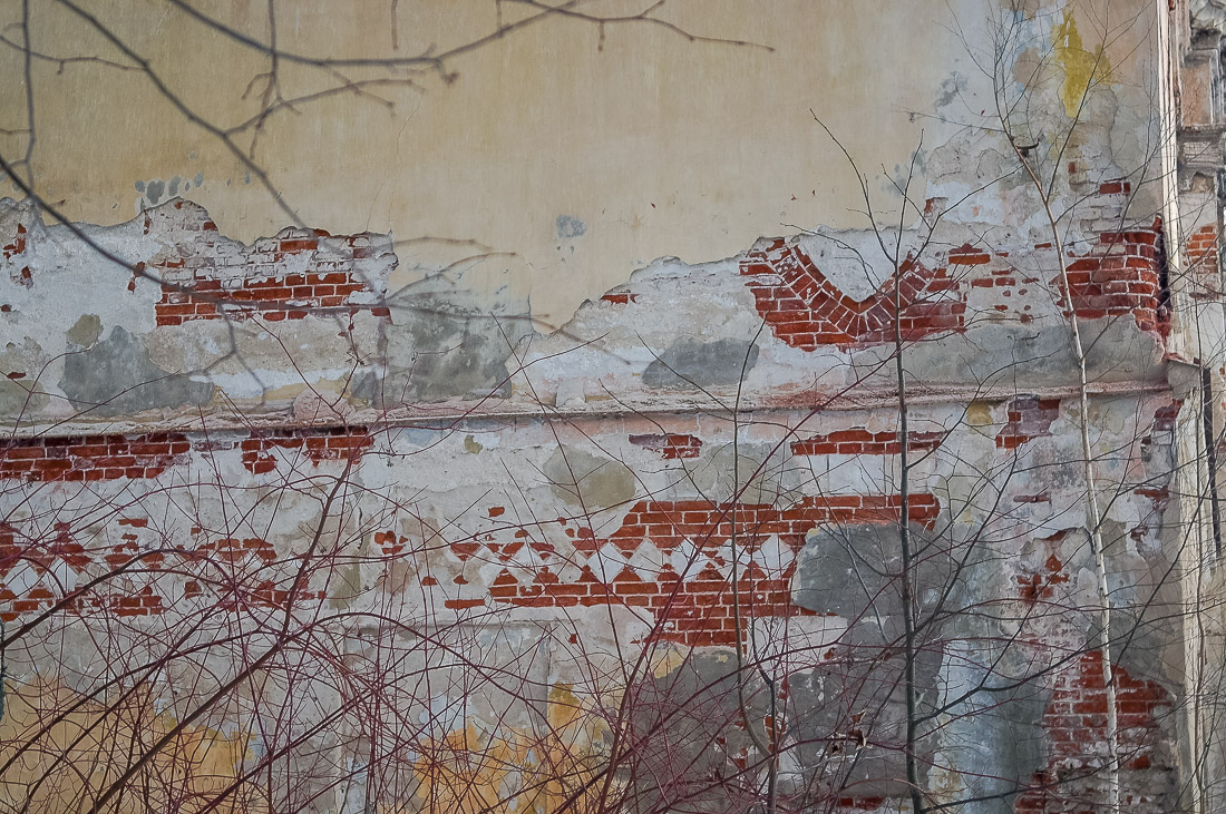 усадьба Гребнево сбрасывает штукатурку 1820 года