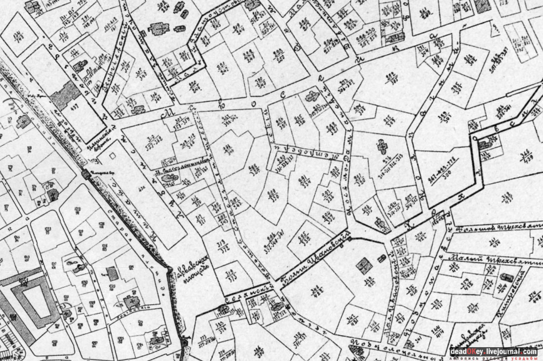 усадьба Городская усадьба К. Б. Науша — Е. П. Пуговкиной (конец XVIII — начало XIX века; начало XX века, архитектор А. В. Красильников), Большой Спасоглинищевский пер., д. 3