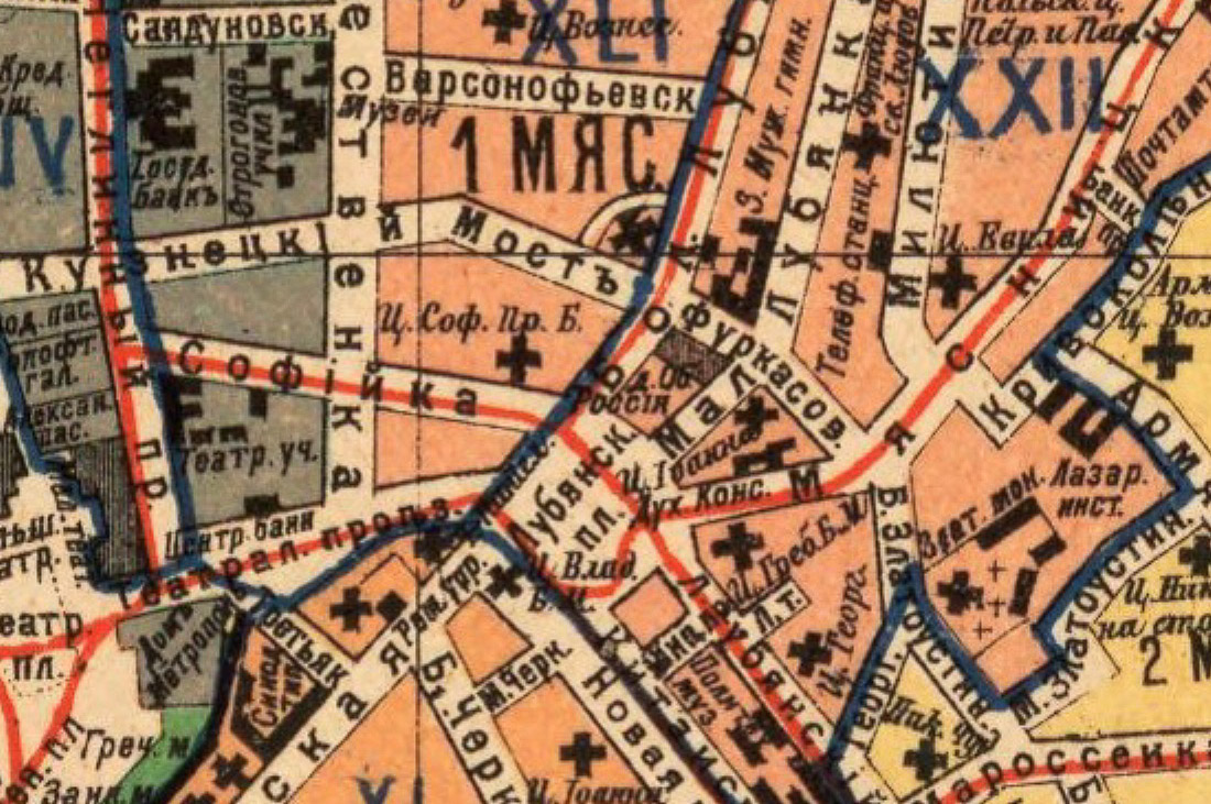 усадьба, палаты Пожарского, дом Ростопчиных и Денисова Орлова, ул. Большая Лубянка д.14