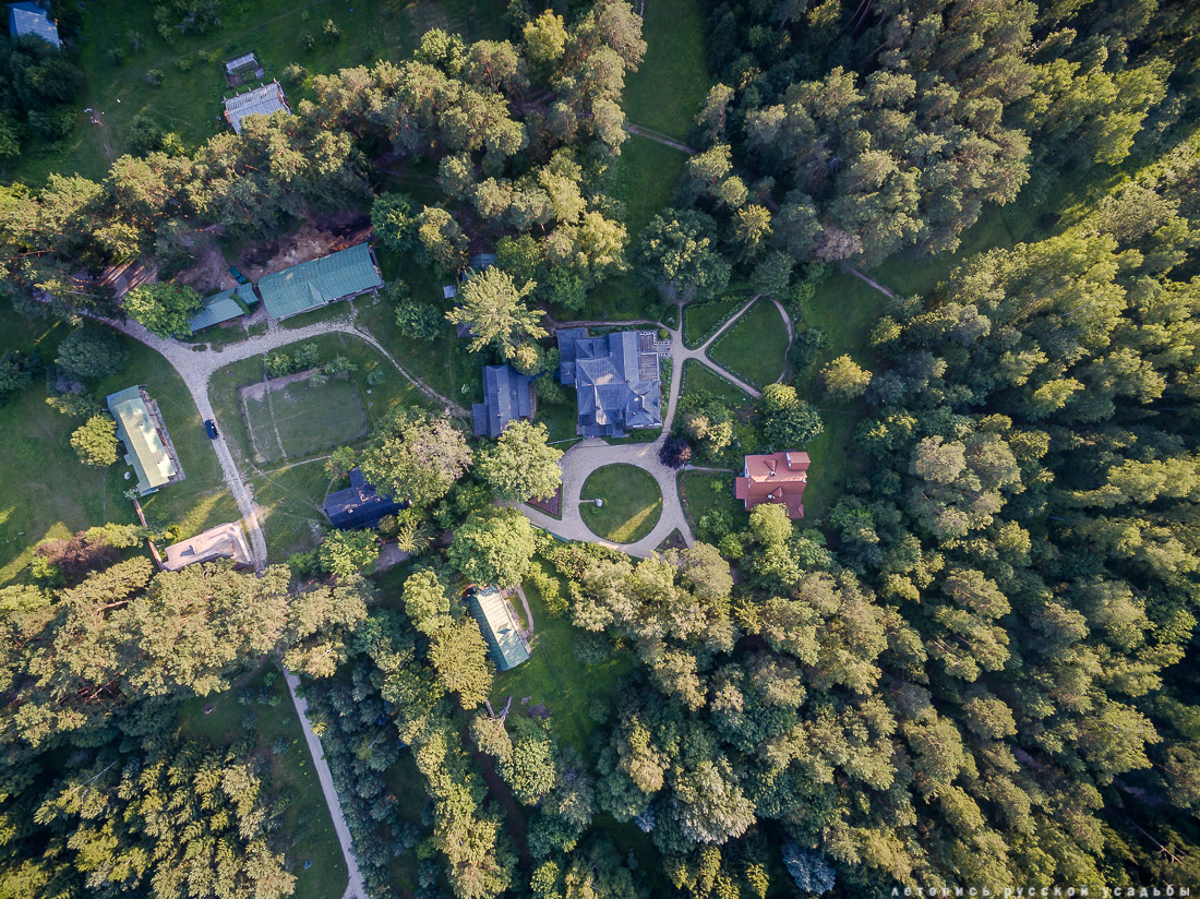 усадьба Поленово с дрона и квадрокоптера, аэрофотосъемка