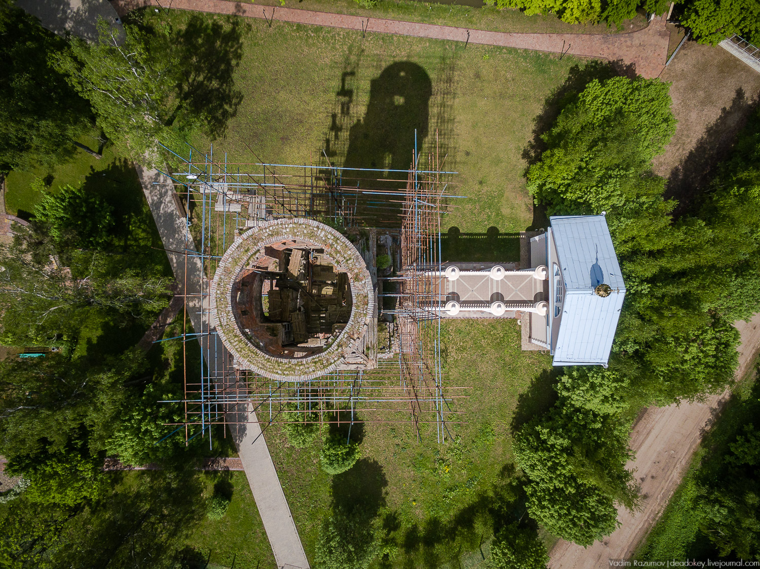 усадьба Воронино с дрона, квадрокоптера, Ярославская область, Ростовский район