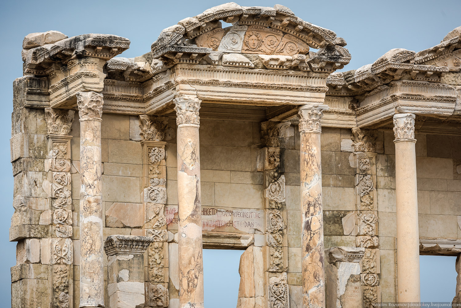 Эфес, библиотека, античные руины, Турция