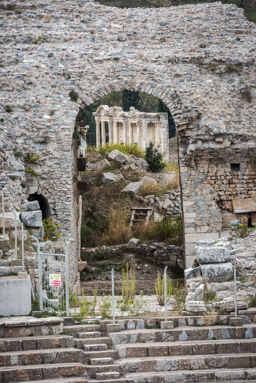 Эфес, библиотека, античные руины, Турция