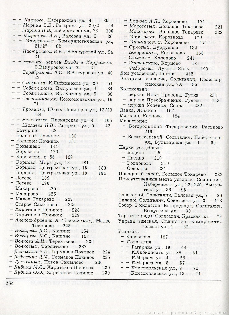Костромские своды, Солигаличский район