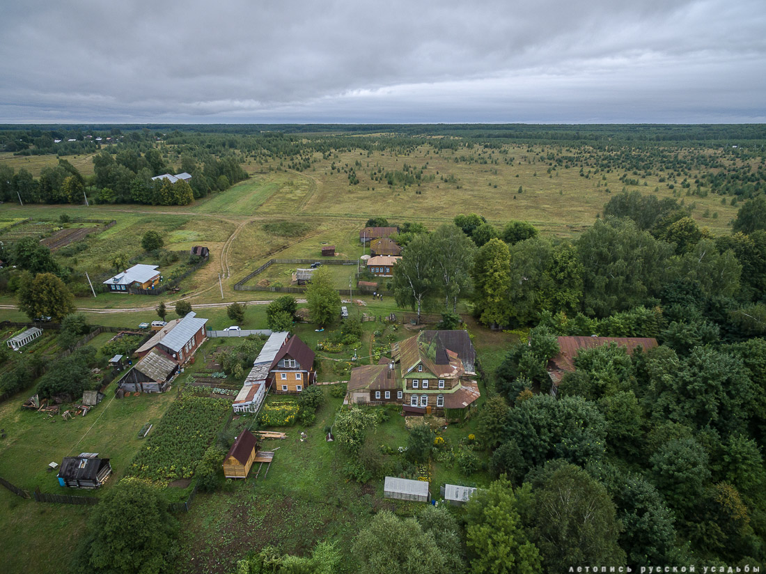 усадьба Меховицы с квадрокоптера, Ивановская область, продается усадьба, дом