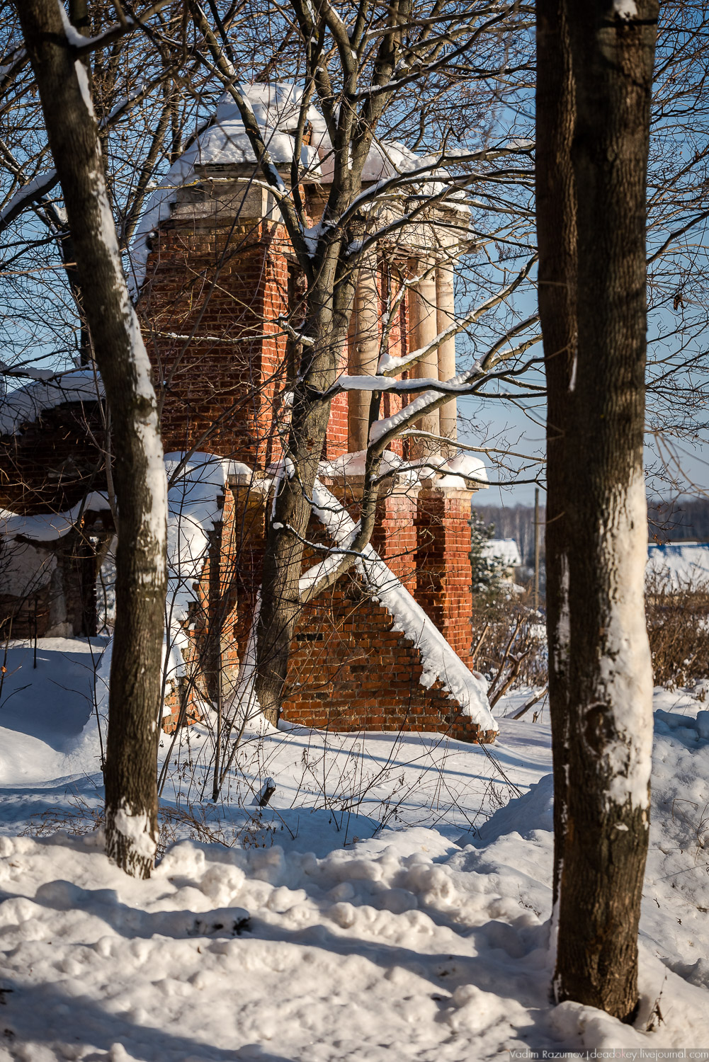 усадьба Ляхово с дрона, 2019 год зима