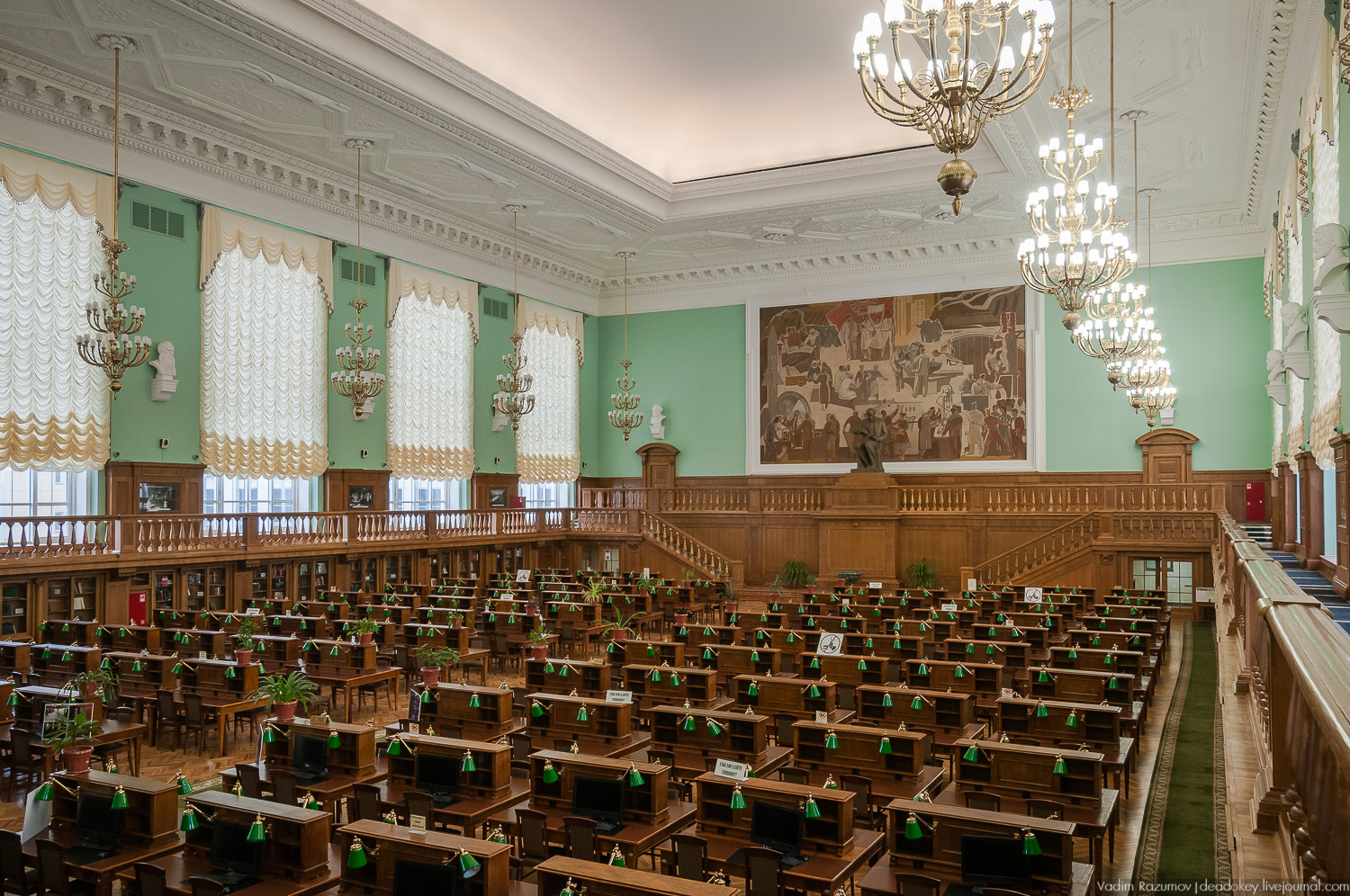 РГБ. Российская государственная библиотека. Интерьеры читального зала