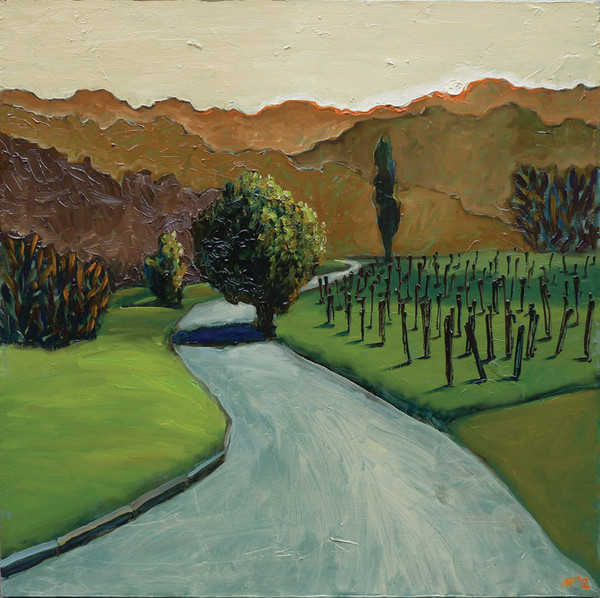 Tuscan sunset. oil on canvas, 60x60 cm., 2012.