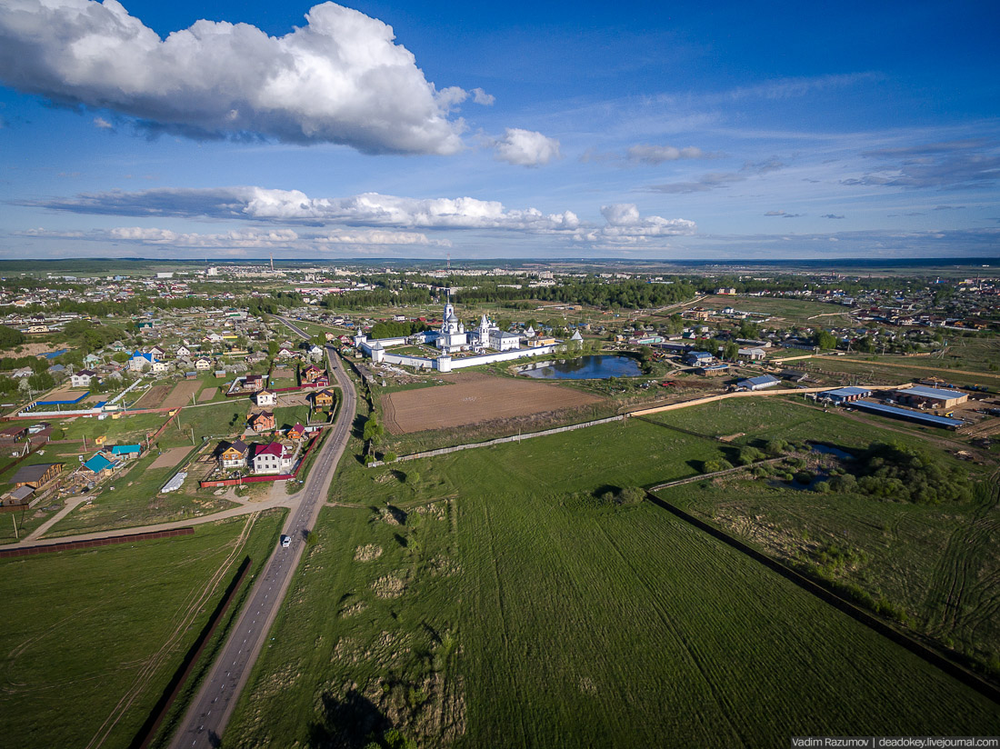 Монастыри Переславля-Залесского с дрона, Ярославская область 