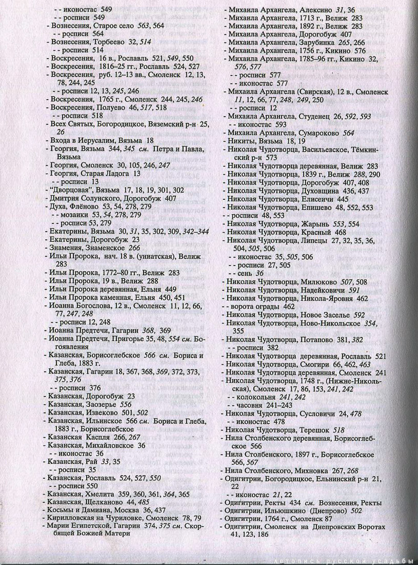 Свод памятников архитектуры и монументального искусства России - Смоленская область