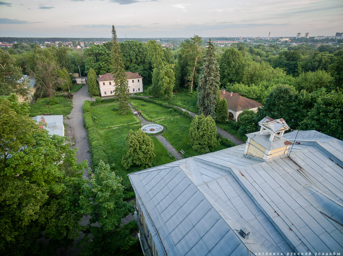 усадьба Глинки Якова Брюса с квадрокоптера, Московская область, Щелковский район