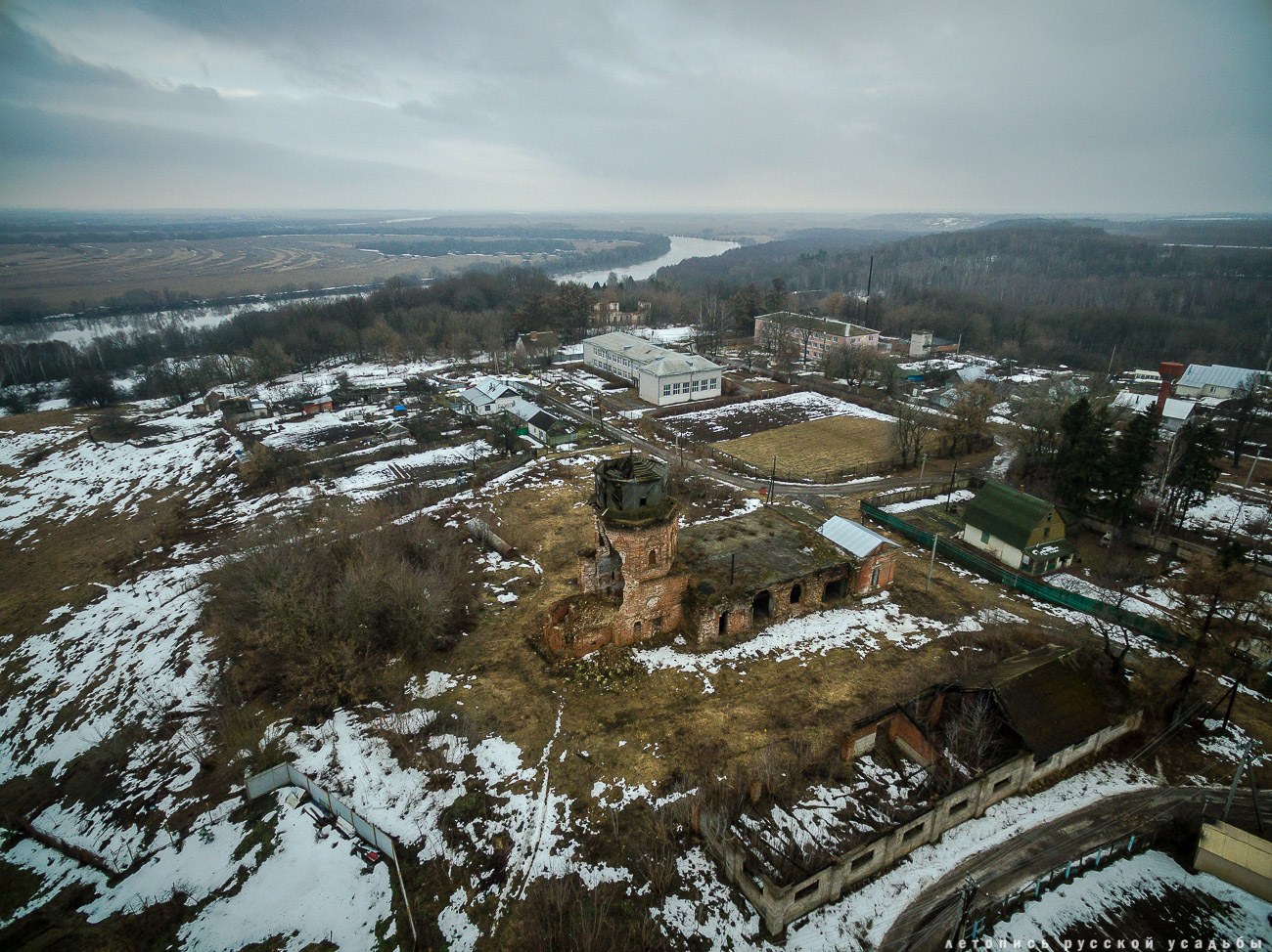 Костино с квадрокоптера, Рязанская область, Рыбновский район