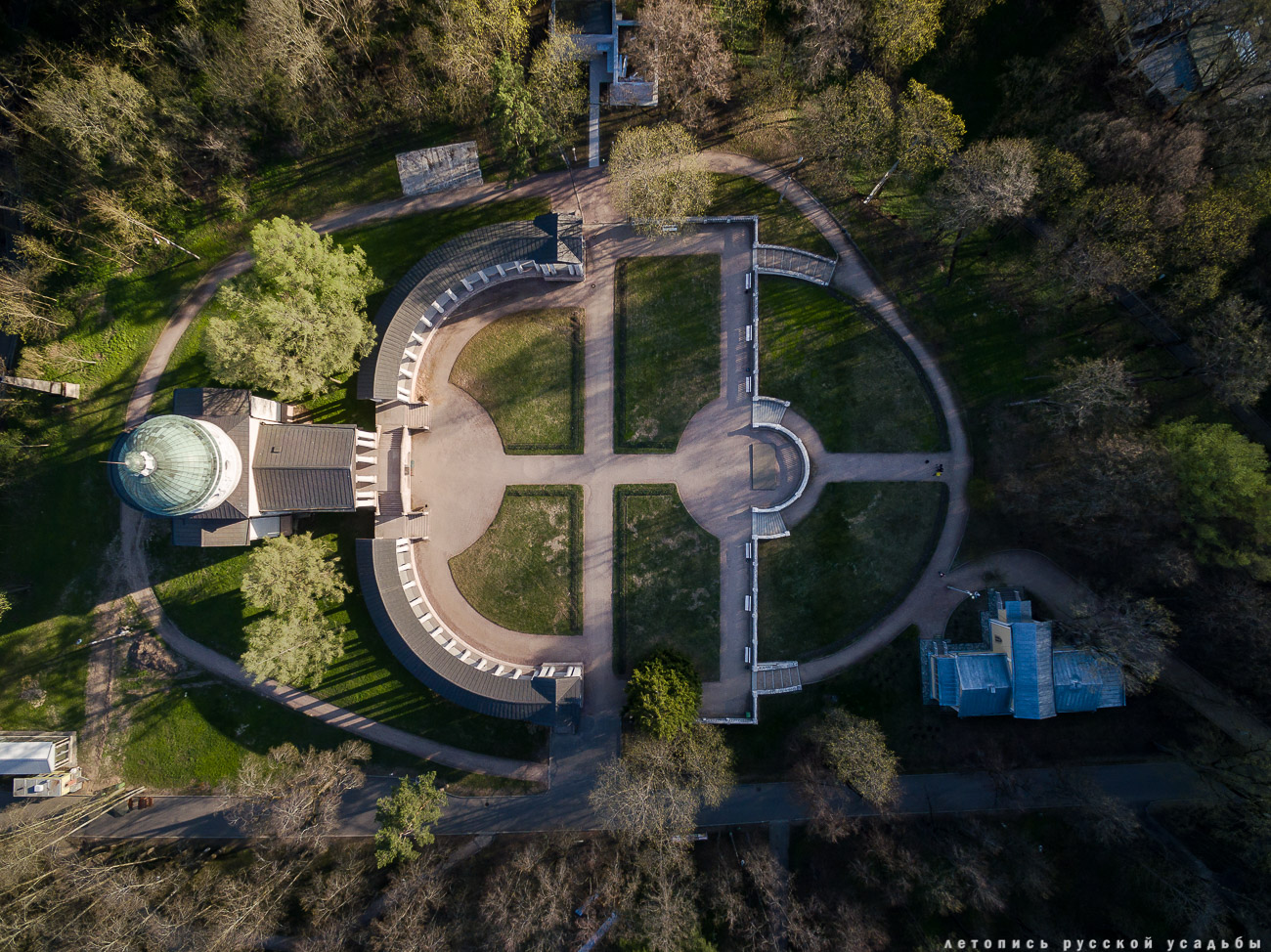усадьба Архангельское с квадрокоптера (аэросъемка с дрона)