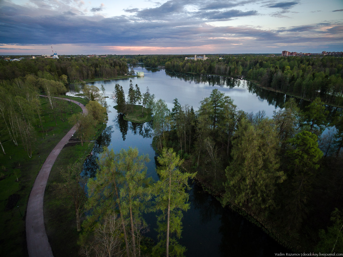 Гатчинский дворец, Гатчина, с дрона и квадрокоптера