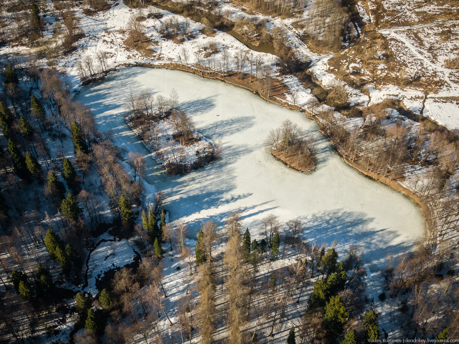 усадьба Середниково с дрона, съемка с квадрокоптера