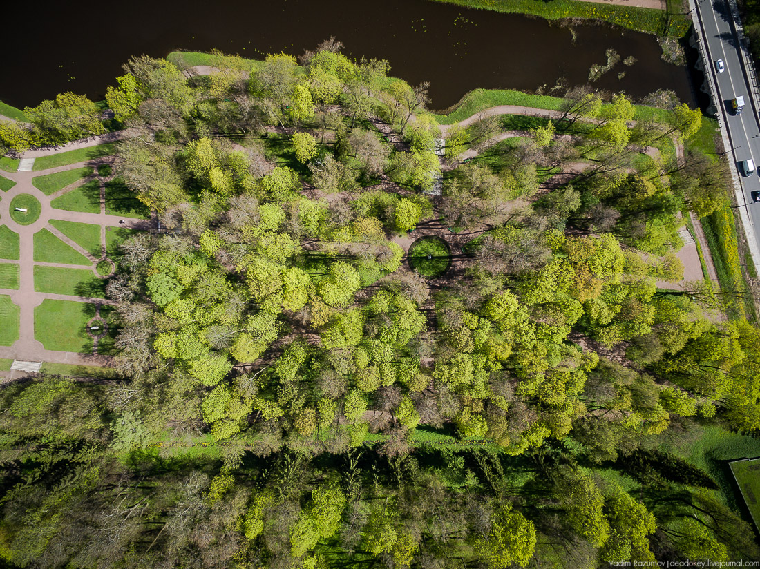 Гатчинский дворец, Гатчина, с дрона и квадрокоптера