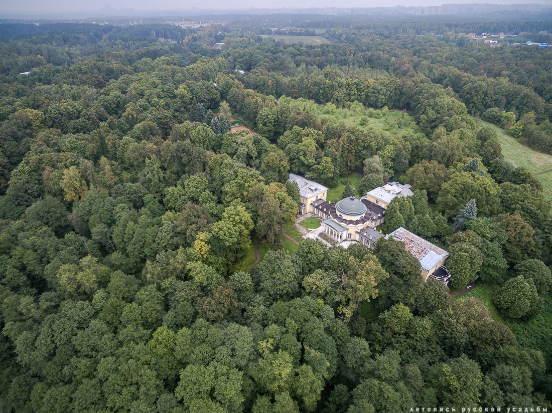 усадьба Суханово с квадрокоптера, помочь усадьбе