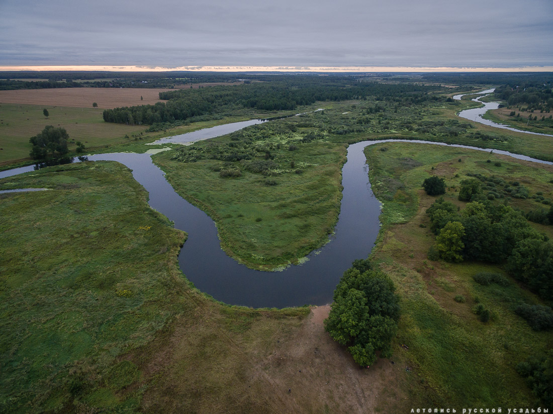 усадьба Меховицы с квадрокоптера, Ивановская область, продается усадьба, дом