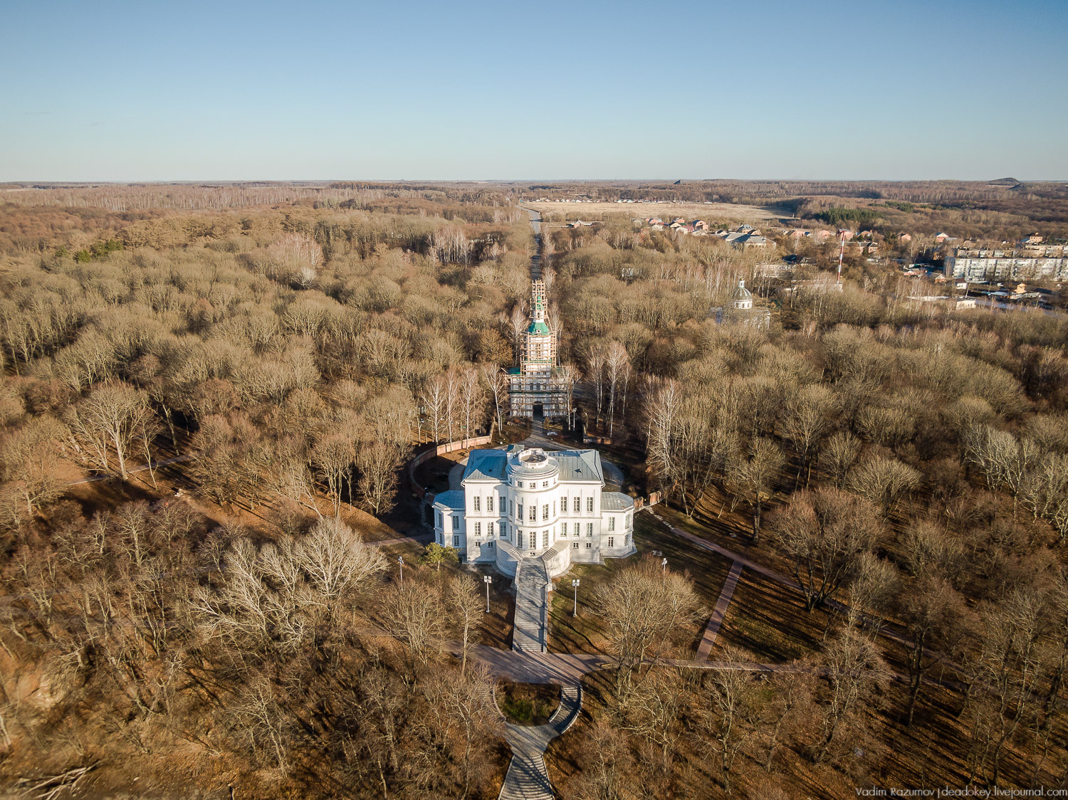 Богородицк дворец с дрона осень 2018 года