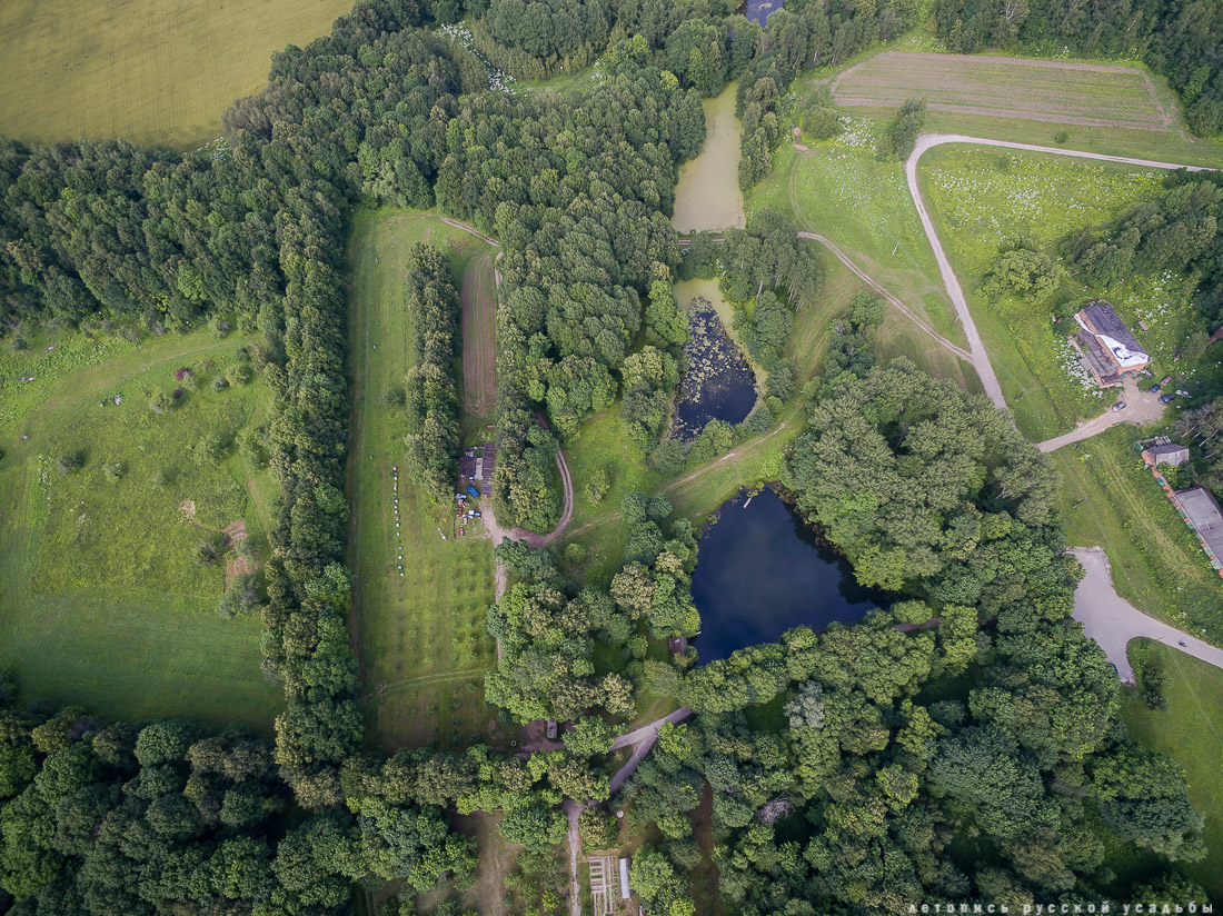 усадьба Дворяниново. В гости с дроном. Усадьба А.Т. Болотова с квадрокоптера