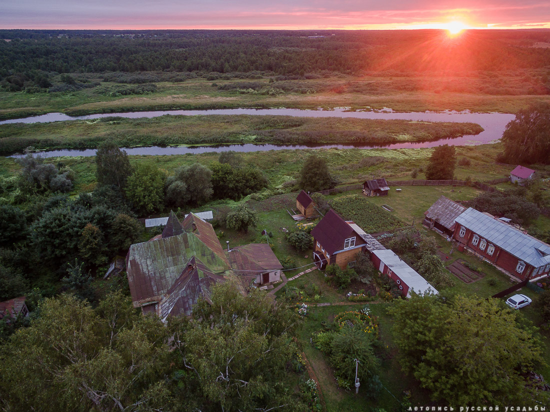 усадьба Меховицы с квадрокоптера, Ивановская область, продается усадьба, дом