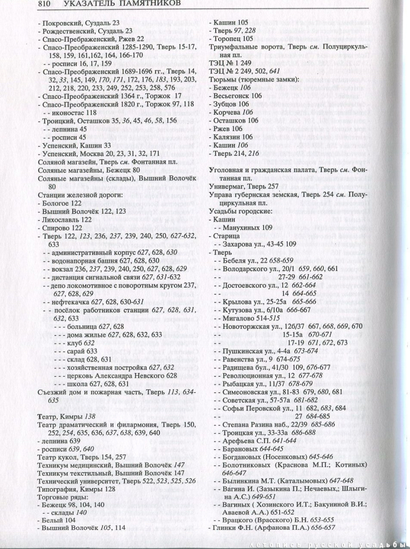 Свод памятников архитектуры и монументального искусства России: Тверская область, часть 1