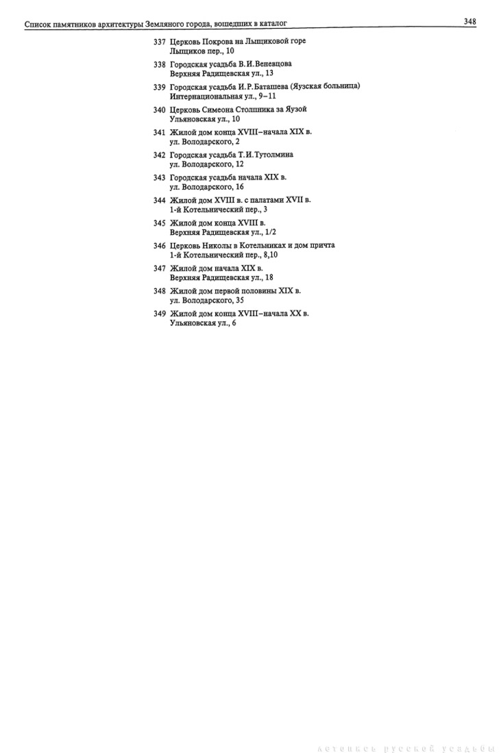 Памятники архитектуры Москвы. Земляной город.