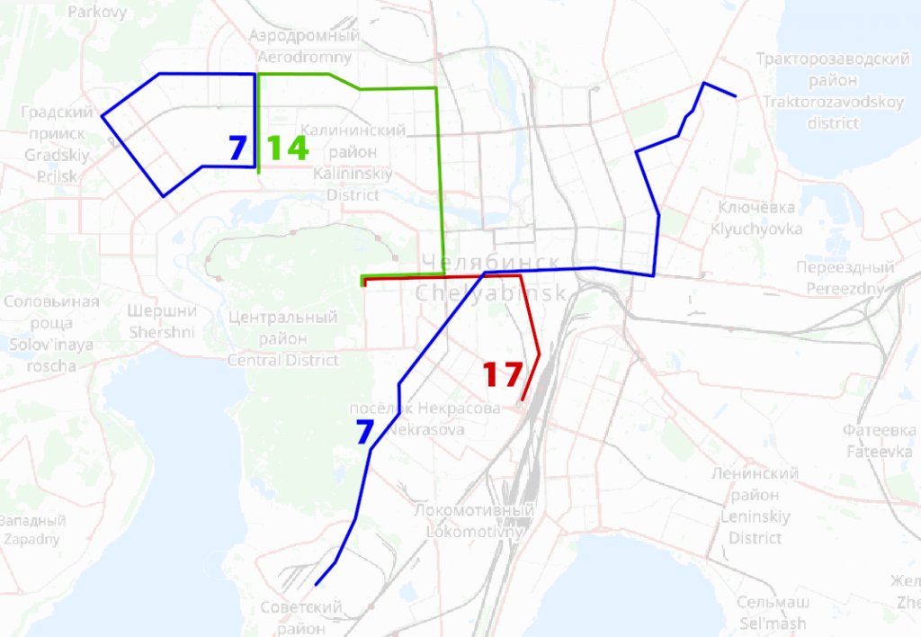 Схема предлагаемых маршрутов