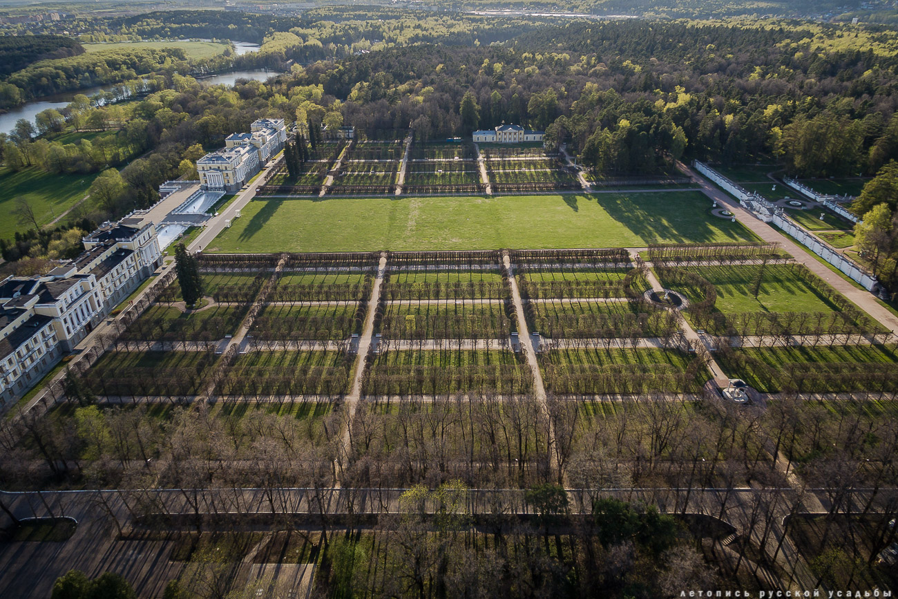 усадьба Архангельское с квадрокоптера (аэросъемка с дрона)