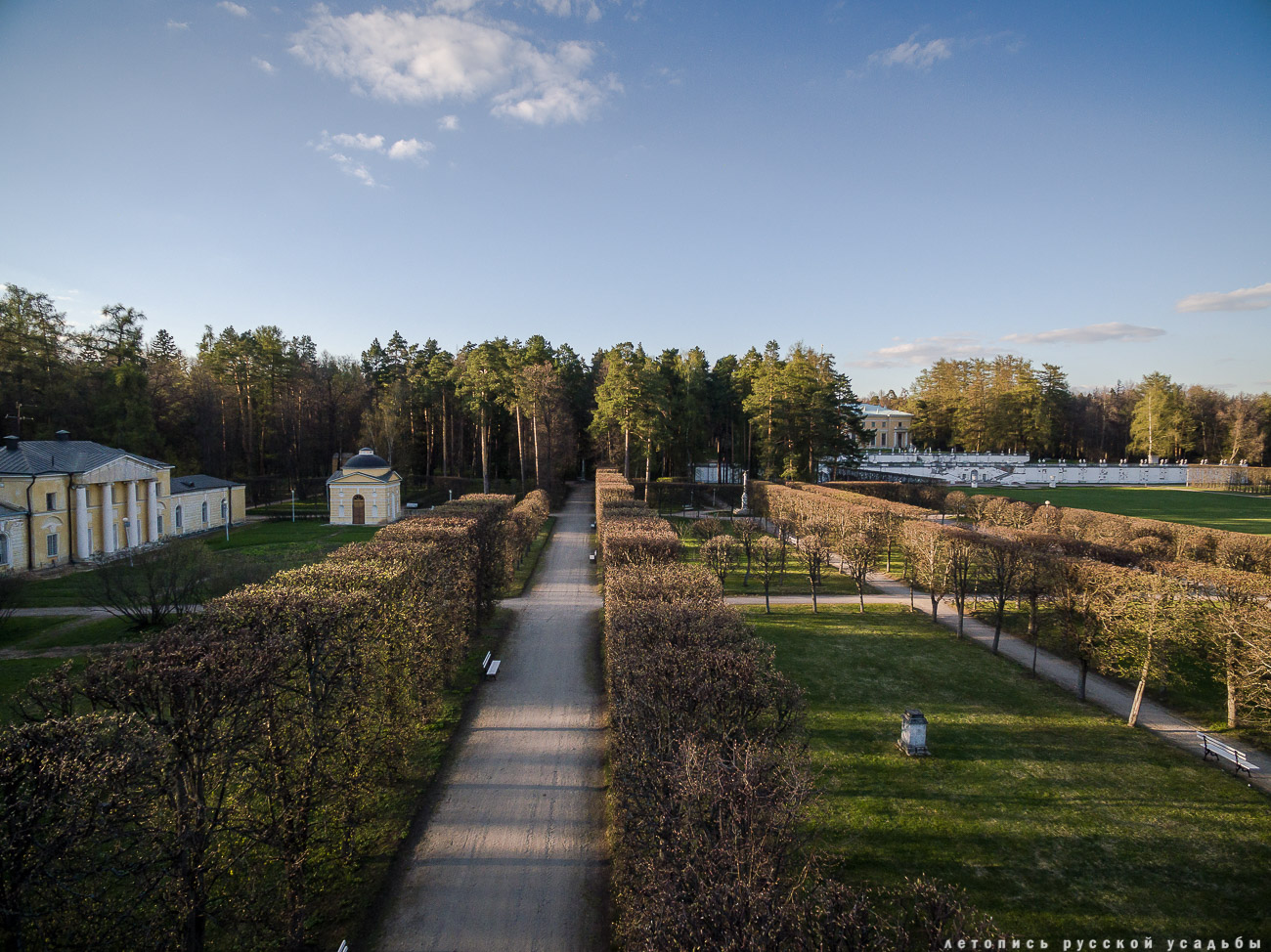усадьба Архангельское с квадрокоптера (аэросъемка с дрона)